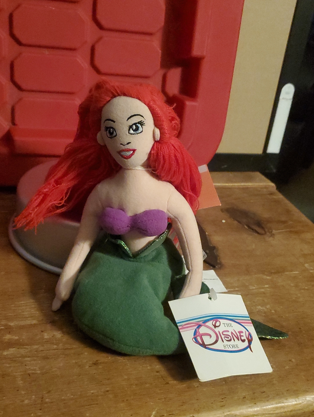 Disney Ariel Plush Doll Red Purple Green